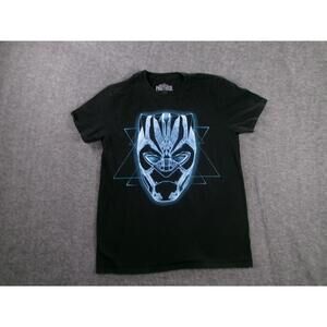 Marvel Shirt Men Medium Black Superhero Black Panther Mask MCU Wakanda Causal